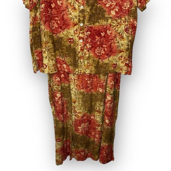 Emma James Liz Claiborne Dress Maxi Sleeveless & Top Linen Blend Plus Size 22W - Picture 4 of 13